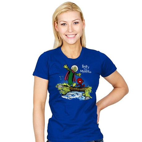 Spidey and Mysterio - Womens T-Shirts RIPT Apparel