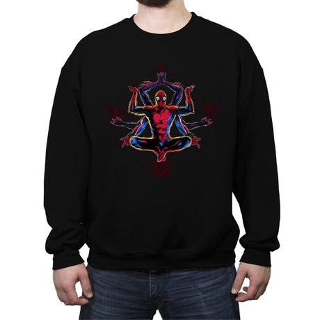 Spidey Arms - Crew Neck Sweatshirt Crew Neck Sweatshirt RIPT Apparel Small / Black