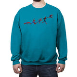 Spidey Evolution - Crew Neck Sweatshirt Crew Neck Sweatshirt RIPT Apparel Small / Antique Sapphire