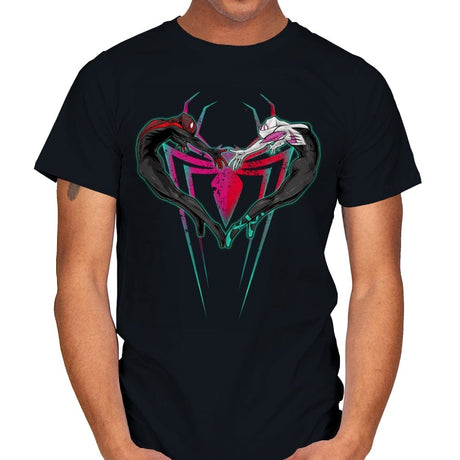 Spidey Love - Mens T-Shirts RIPT Apparel Small / Black