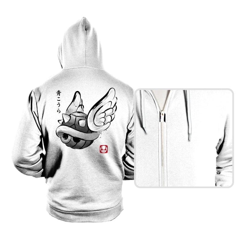 Spiny Shell Sumi-e - Hoodies Hoodies RIPT Apparel Small / White