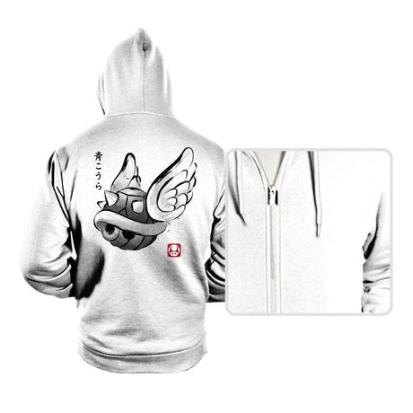 Spiny Shell Sumi-e - Hoodies Hoodies RIPT Apparel Small / White