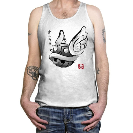 Spiny Shell Sumi-e - Tanktop Tanktop RIPT Apparel X-Small / White