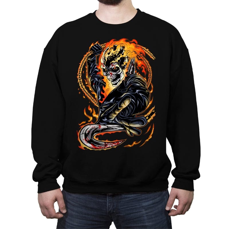 Spirit of Vengeance - Crew Neck Sweatshirt Crew Neck Sweatshirt RIPT Apparel Small / Black