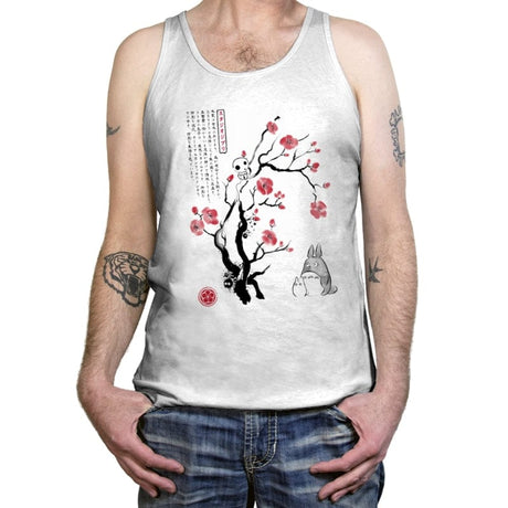 Spirits Sumi-e - Tanktop Tanktop RIPT Apparel X-Small / White