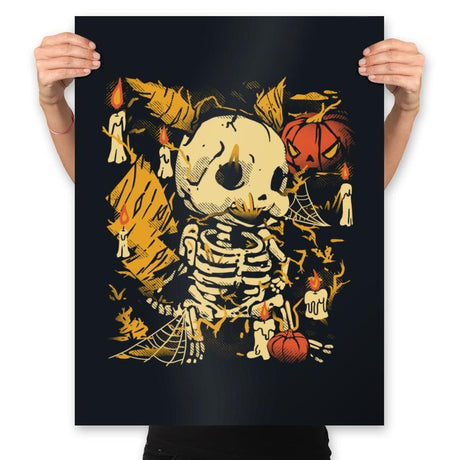 Spooky Electric Fossils - Prints Posters RIPT Apparel 18x24 / Black