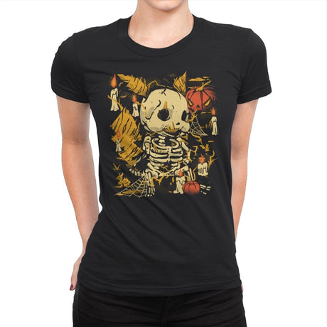 Spooky Electric Fossils - Womens Premium T-Shirts RIPT Apparel Small / Black