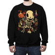 Spooky Fire Fossils - Crew Neck Sweatshirt Crew Neck Sweatshirt RIPT Apparel Small / Black