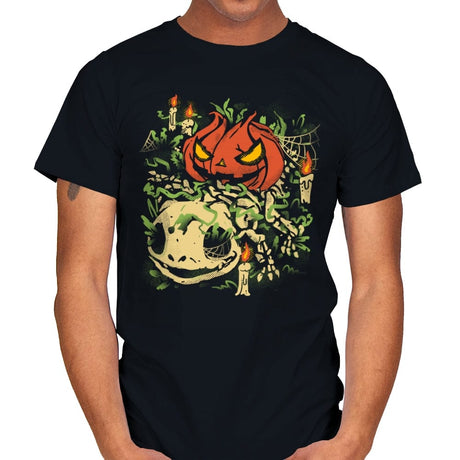 Spooky Grass Fossils - Mens T-Shirts RIPT Apparel Small / Black