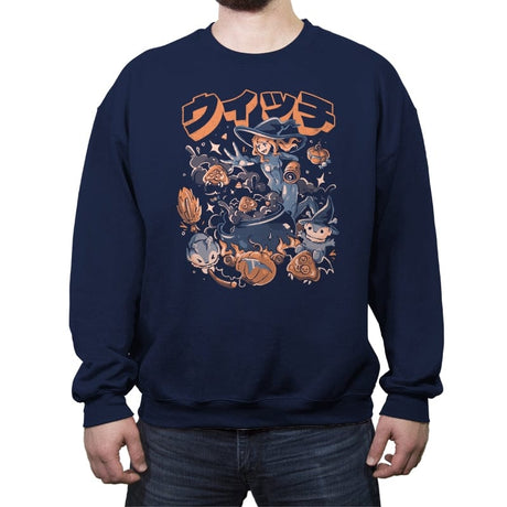 Spooky Hunter - Crew Neck Sweatshirt Crew Neck Sweatshirt RIPT Apparel Small / Navy