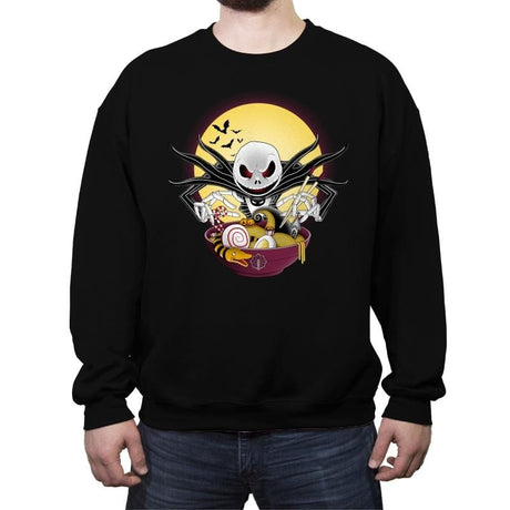 Spooky Ramen - Crew Neck Sweatshirt Crew Neck Sweatshirt RIPT Apparel Small / Black