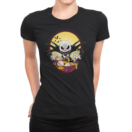 Spooky Ramen - Womens Premium T-Shirts RIPT Apparel Small / Black