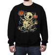 Spooky Water Fossils - Crew Neck Sweatshirt Crew Neck Sweatshirt RIPT Apparel Small / Black