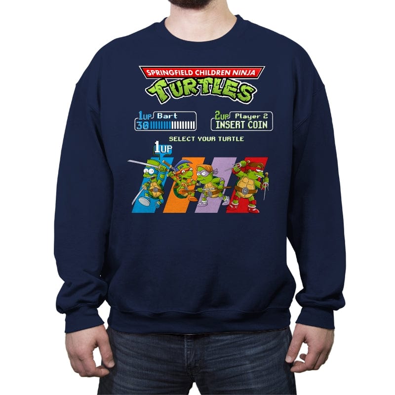 Springfield Turtles  - Crew Neck Sweatshirt Crew Neck Sweatshirt RIPT Apparel Small / Navy