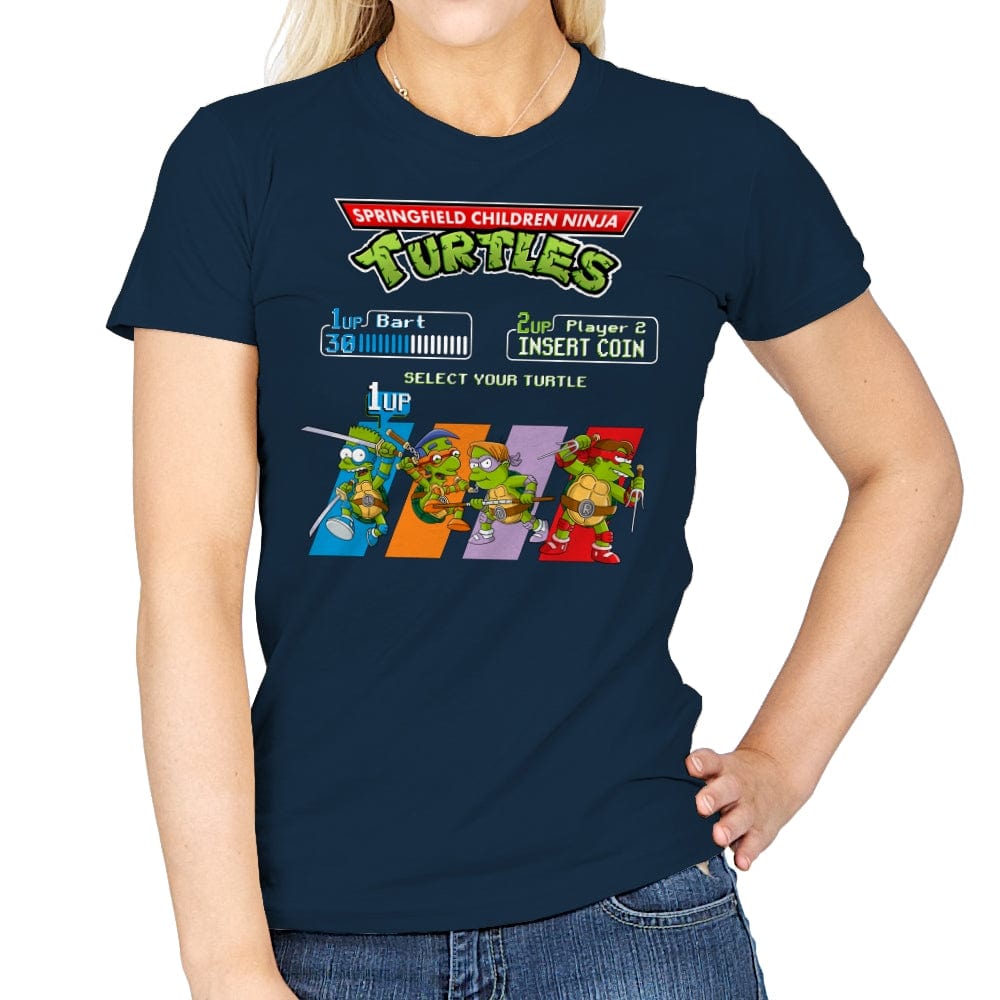 Springfield Turtles  - Womens T-Shirts RIPT Apparel Small / Navy