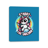 Stabby the Unicorn - Canvas Wraps Canvas Wraps RIPT Apparel 11x14 / Sapphire