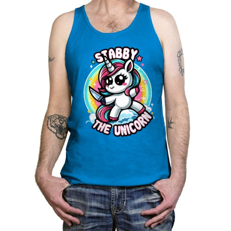 Stabby the Unicorn - Tanktop Tanktop RIPT Apparel X-Small / Teal