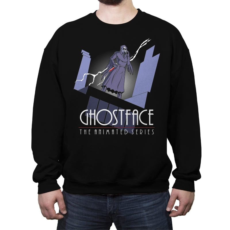 Stabman: The Animated Ghost - Crew Neck Sweatshirt Crew Neck Sweatshirt RIPT Apparel Small / Black