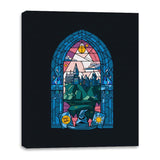 Stained Glass Castle - Canvas Wraps Canvas Wraps RIPT Apparel 16x20 / Black