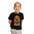 Stained Glass Sorcerer - Youth T-Shirts RIPT Apparel X-small / Black