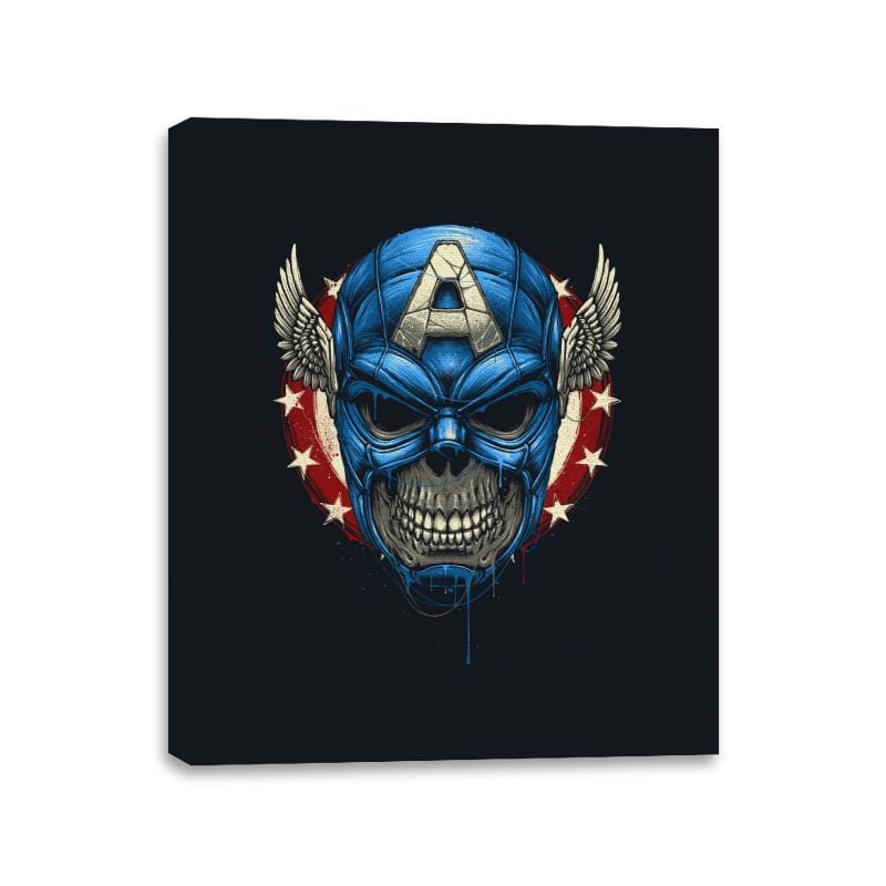 Star Spangled Skull - Canvas Wraps Canvas Wraps RIPT Apparel 11x14 / Black