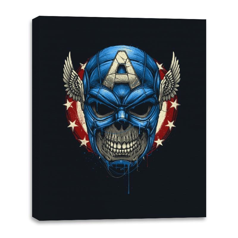 Star Spangled Skull - Canvas Wraps Canvas Wraps RIPT Apparel 16x20 / Black