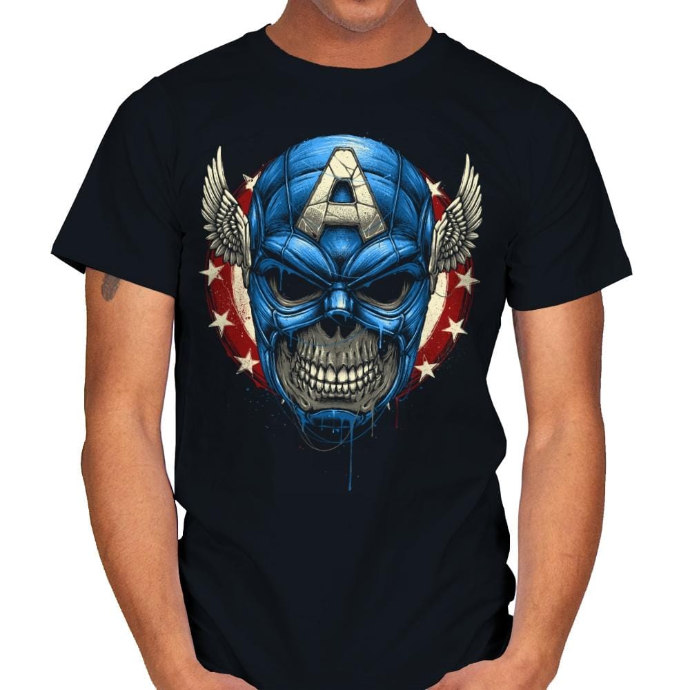 Star Spangled Skull - Mens T-Shirts RIPT Apparel Small / Black