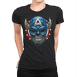 Star Spangled Skull - Womens Premium T-Shirts RIPT Apparel Small / Black