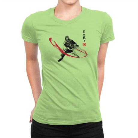 Star Warrior Sumi-E - Sumi Ink Wars - Womens Premium T-Shirts RIPT Apparel Small / Mint