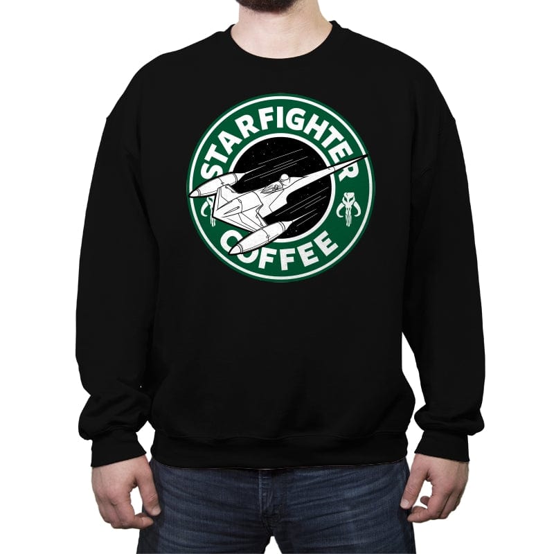 Starfighter Coffee - Crew Neck Sweatshirt Crew Neck Sweatshirt RIPT Apparel Small / Black