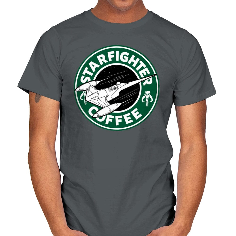 Starfighter Coffee - Mens T-Shirts RIPT Apparel Small / Charcoal