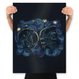 Starry Alien - Prints Posters RIPT Apparel 18x24 / Black