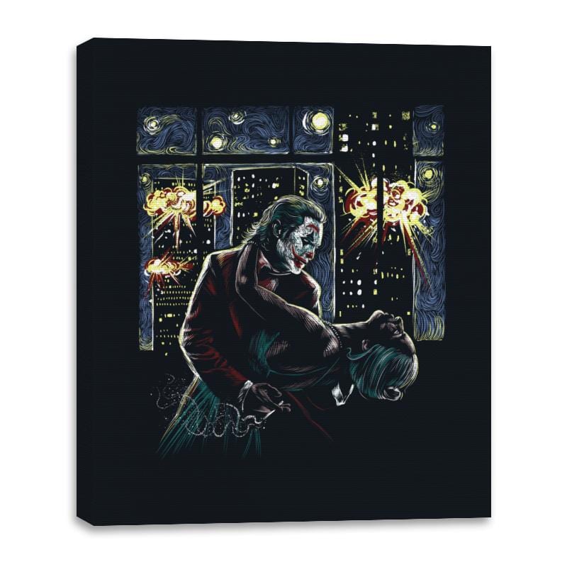 Starry Clown - Canvas Wraps Canvas Wraps RIPT Apparel 16x20 / Black