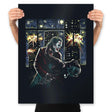 Starry Clown - Prints Posters RIPT Apparel 18x24 / Black