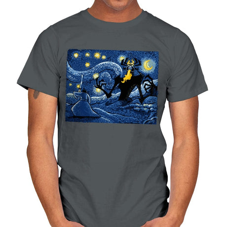 Starry Duel - Mens T-Shirts RIPT Apparel Small / Charcoal