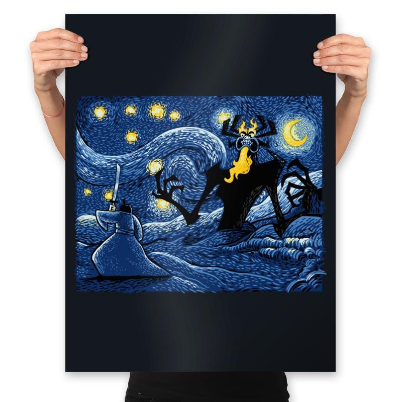 Starry Duel - Prints Posters RIPT Apparel 18x24 / Black