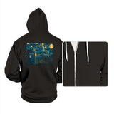 Starry Gallifrey - Hoodies Hoodies RIPT Apparel Small / Black