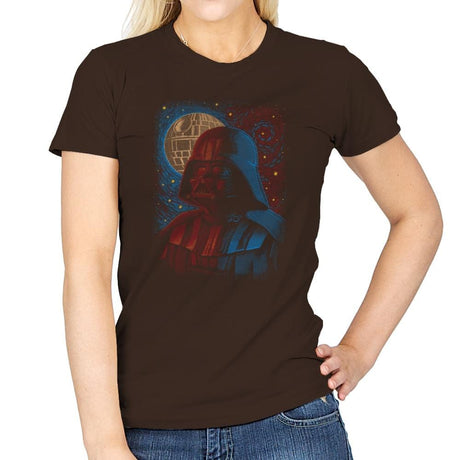 Starry Lord - Pop Impressionism - Womens T-Shirts RIPT Apparel Small / Dark Chocolate