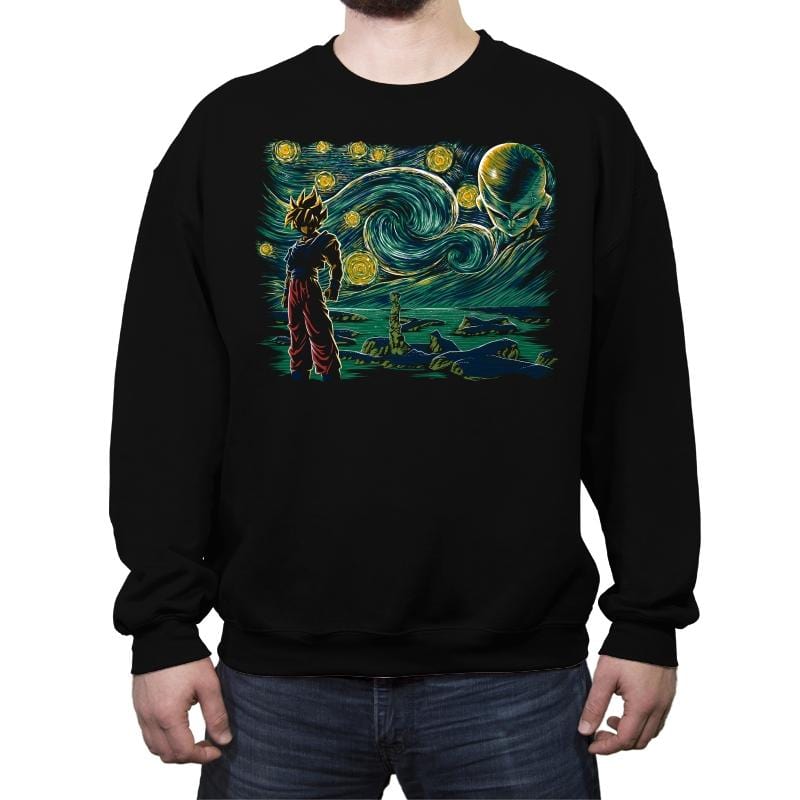 Starry Namek - Crew Neck Sweatshirt Crew Neck Sweatshirt RIPT Apparel Small / Black