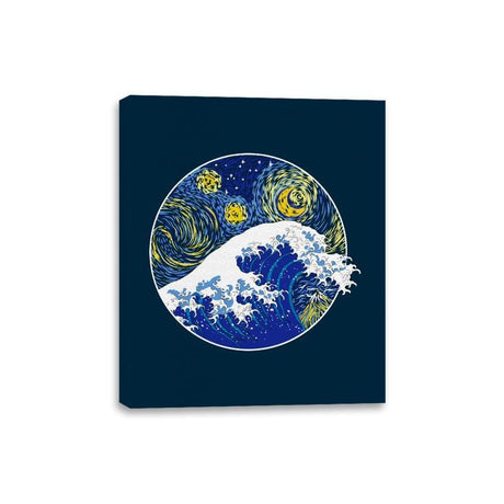 Starry Wave - Canvas Wraps Canvas Wraps RIPT Apparel 8x10 / Navy