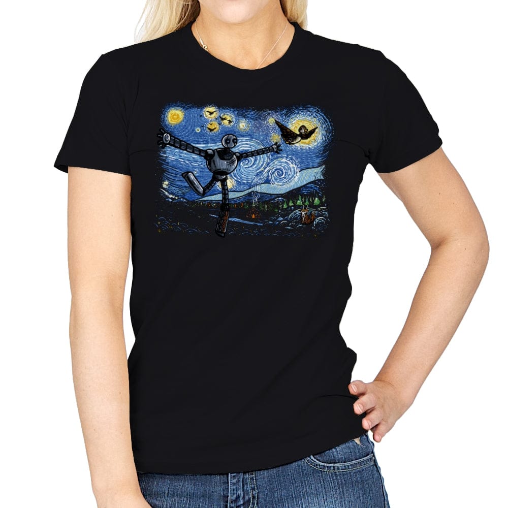 Starry Wild Night - Womens T-Shirts RIPT Apparel Small / Black