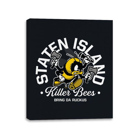 Staten Island Killer Bees - Canvas Wraps Canvas Wraps RIPT Apparel 11x14 / Black