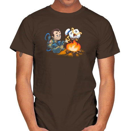 Stay-Burnt, Marshmallow Man Exclusive - Mens T-Shirts RIPT Apparel Small / Dark Chocolate