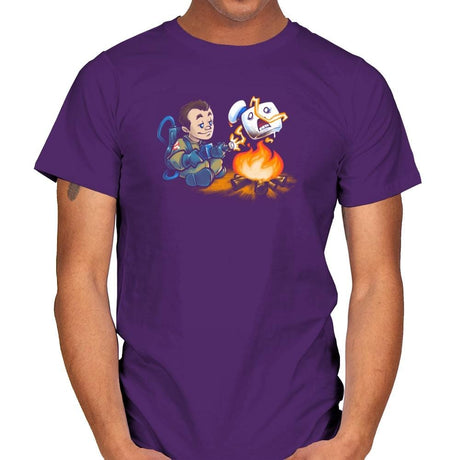 Stay-Burnt, Marshmallow Man Exclusive - Mens T-Shirts RIPT Apparel Small / Purple