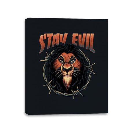 Stay Evil - Canvas Wraps Canvas Wraps RIPT Apparel 11x14 / Black