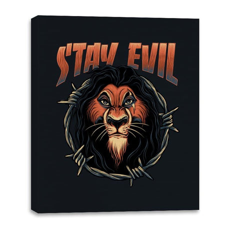 Stay Evil - Canvas Wraps Canvas Wraps RIPT Apparel 16x20 / Black