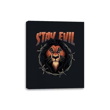 Stay Evil - Canvas Wraps Canvas Wraps RIPT Apparel 8x10 / Black