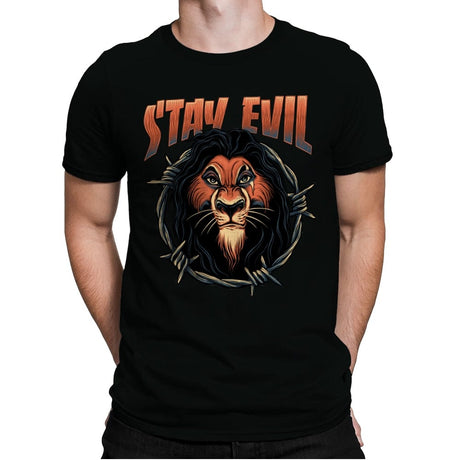 Stay Evil - Mens Premium T-Shirts RIPT Apparel Small / Black