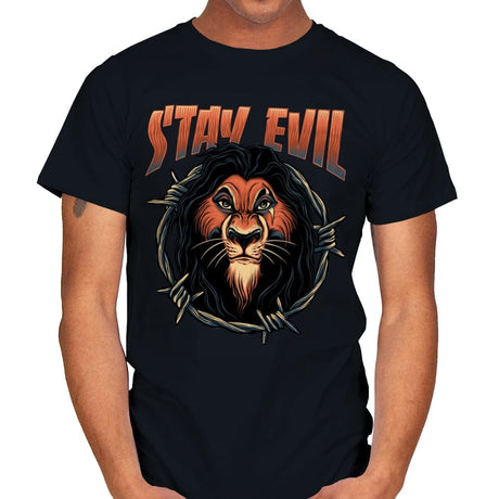 Stay Evil - Mens T-Shirts RIPT Apparel Small / Black