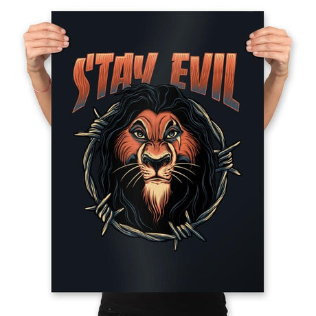 Stay Evil - Prints Posters RIPT Apparel 18x24 / Black